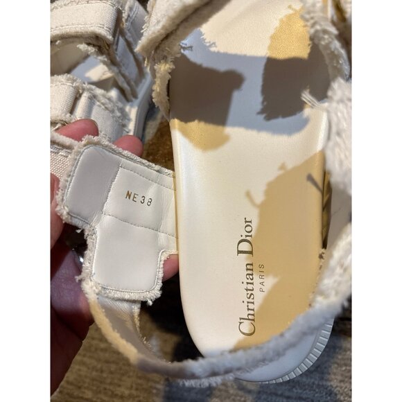 Christian Dior Act Velcro Sandals Ecru Size 38 US SIZE 8 - Picture 8 of 14